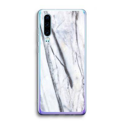 Gestreepte marmer: Huawei P30 Transparant Hoesje