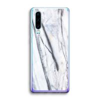 Gestreepte marmer: Huawei P30 Transparant Hoesje