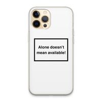 Alone: iPhone 13 Pro Max Transparant Hoesje