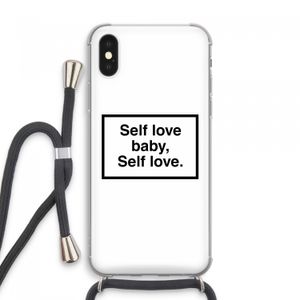 Self love: iPhone XS Max Transparant Hoesje met koord