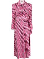 DVF Diane von Furstenberg robe mi-longue à imprimé géométrique - Rose - thumbnail