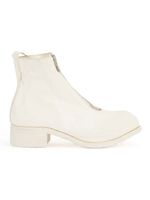 Guidi front zip ankle boots - Blanc - thumbnail