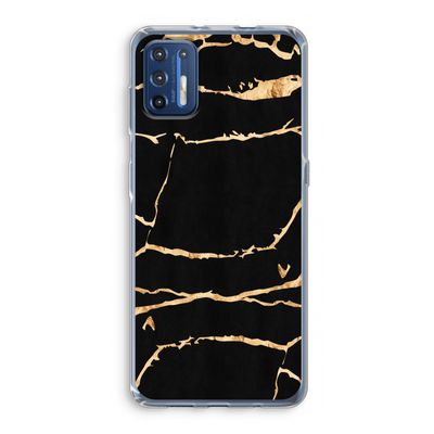 Gouden marmer: Motorola Moto G9 Plus Transparant Hoesje