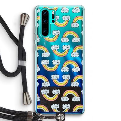 Regenboog: Huawei P30 Pro Transparant Hoesje met koord
