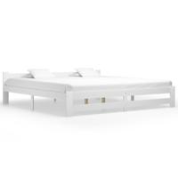 Bedframe massief grenenhout wit 200x200 cm - thumbnail