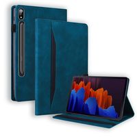 Lunso - Samsung Galaxy Tab S8 Ultra - Luxe Bookcase hoes - Blauw