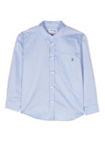 DONDUP KIDS chemise en coton à plaque logo - Bleu - thumbnail