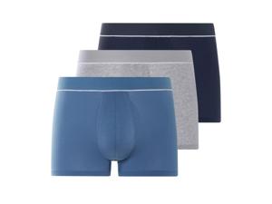 LIVERGY 3 heren boxers (Donkerblauw/blauw/grijs, M)