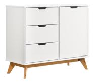 Ladekast Borneo Wit Naturel 80x79x40cm FSC gecertificeerd