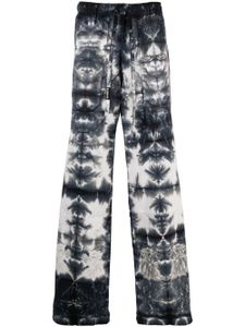 Nahmias pantalon ample à imprimé tie dye - Bleu