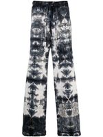 Nahmias pantalon ample à imprimé tie dye - Bleu