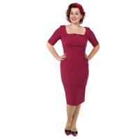Cara Dress Three Quarter Sleeves Luxe Crepe, Berry-38 (NL) /10 (UK) | 47% korting - thumbnail