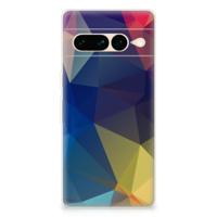 Google Pixel 7 Pro | TPU Hoesje | Polygon Dark