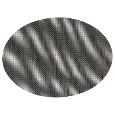 Ovale placemat Maoli zwart kunststof 48 x 35 cm