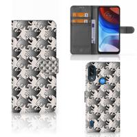 Motorola Moto E7i Power | E7 Power | Telefoonhoesje | Met pasjeshouder | Salamander Grey