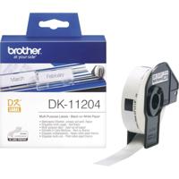 Brother DK-11204 Rol met etiketten 54 x 17 mm Papier Wit 400 stuk(s) Permanent hechtend DK11204 Adresetiketten - thumbnail