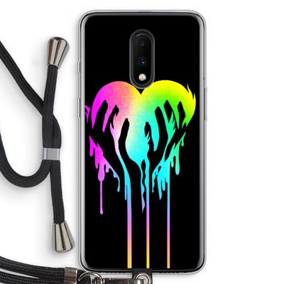 Hold My Heart: OnePlus 7 Transparant Hoesje met koord
