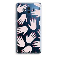 Hands pink: Huawei Mate 10 Pro Transparant Hoesje
