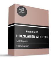 Splittopper Hoeslaken - Katoen Jersey Stretch - 180x200 cm - Keuze Uit Meerdere Kleuren - Fresh and Co - Dekbed-Discounter.nl Splittopper Hoeslaken - Katoen Jersey Stretch - 180x200 cm - Keuze Uit Meerdere Kleuren - Fresh and Co - Dekbed-Discounter.nl