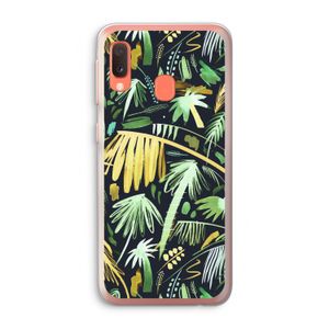Tropical Palms Dark: Samsung Galaxy A20e Transparant Hoesje