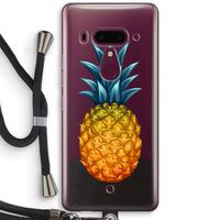 Grote ananas: HTC U12+ Transparant Hoesje met koord