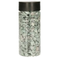 Kleine decoratie/hobby steentjes - groen/grijs - 750 gram Kleine decoratie/hobby steentjes - groen/grijs - 750 gram