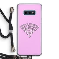 Home Is Where The Wifi Is: Samsung Galaxy S10e Transparant Hoesje met koord