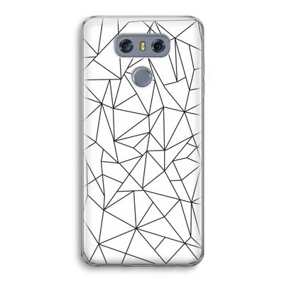Geometrische lijnen zwart: LG G6 Transparant Hoesje