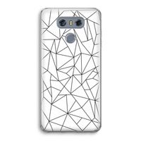 Geometrische lijnen zwart: LG G6 Transparant Hoesje Geometrische lijnen zwart: LG G6 Transparant Hoesje