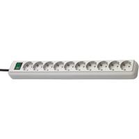 Brennenstuhl 1159350010 Stekkerdoos met schakelaar 10-voudig Lichtgrijs Randaarde stekker 1 stuk(s)