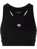 ANINE BING brassière de sport à logo imprimé - Noir