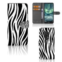 Nokia 7.2 | Nokia 6.2 | Telefoonhoesje | Met pasjeshouder | Zebra
