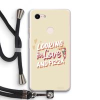 Pizza is the answer: Pixel 3 XL Transparant Hoesje met koord