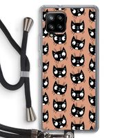 Kat: Samsung Galaxy A42 5G Transparant Hoesje met koord