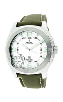 Horlogeband Festina F16078-1 Leder Groen 24mm