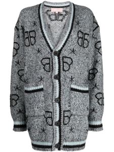 BAPY BY *A BATHING APE® cardigan à motif monogrammé - Bleu