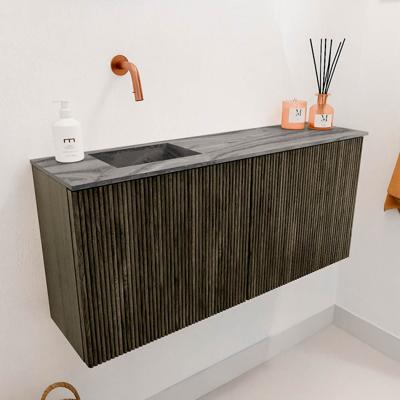 Toiletmeubel Mondiaz Joya Dlux | 90 cm | Meubelkleur Shadow | Faye wastafel Sombra Wasbak Links | Zonder kraangat(en)
