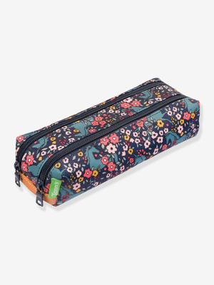Etui 2 compartimenten bloemen en eenhoorns Alba Les Fantaisies TANNS marineblauw