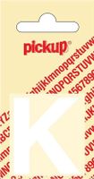 Plakletter Helvetica 40 mm Sticker witte letter K - Pickup