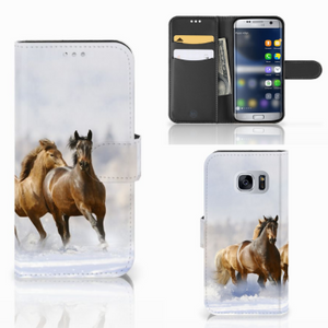 Samsung Galaxy S7 Telefoonhoesje met Pasjes Paarden