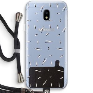 Hipster stripes: Samsung Galaxy J3 (2017) Transparant Hoesje met koord