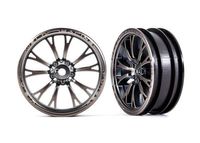 Traxxas - Wheels, Weld satin black (front) (2) (TRX-9472A)