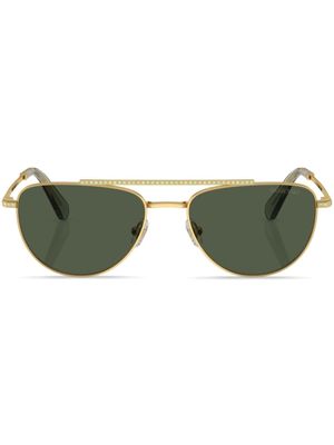 Swarovski Eyewear lunettes de soleil à monture pilote - Or
