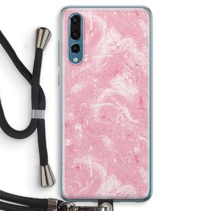 Abstract Painting Pink: Huawei P20 Pro Transparant Hoesje met koord