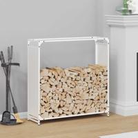 Brandhoutrek 90x28x90 cm koudgewalst staal wit Brandhoutrek 90x28x90 cm koudgewalst staal wit