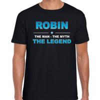 Robin Voornaam cadeau - The man, The myth the legend - zwart - voor heren - verjaardag
