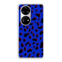 Blue Leopard: Huawei P50 Pro Transparant Hoesje