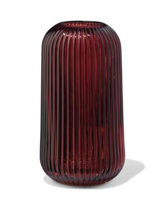 HEMA Vaas Voor Geurstokjes ⌀8.5x16.2cm Glas Ribbel Aubergine (aubergine)