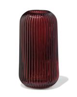 HEMA Vaas Voor Geurstokjes ⌀8.5x16.2cm Glas Ribbel Aubergine (aubergine)