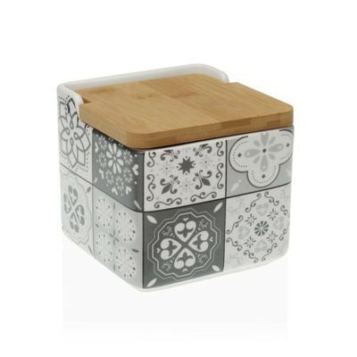 Zoutvaatje met deksel Mosai Keramisch (8,1 x 12,2 x 12,3 cm) (12,2 x 11,5 x 12,2 cm)